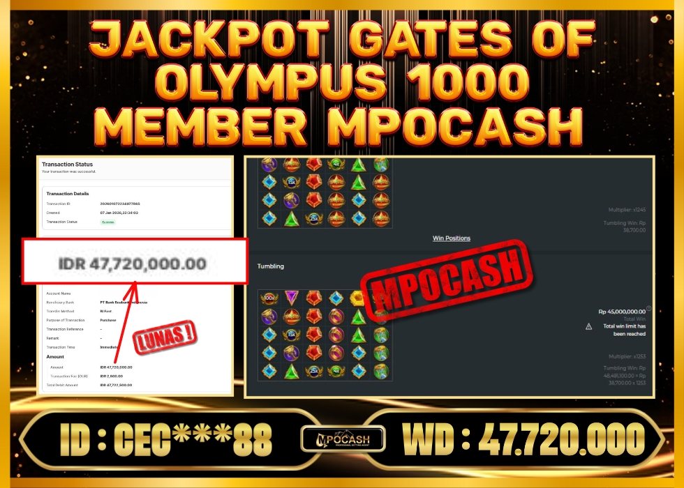MPOCASH JACKPOT GATES OF OLYMPUS 1000